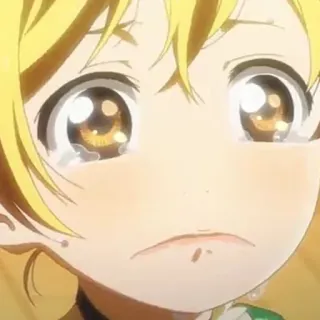 ✨ anime, sad, crying, tearful, emotional, cartoon, portrait telegram sticker