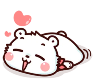 😘 sticker, schattig, beer, dier, cartoon telegram sticker