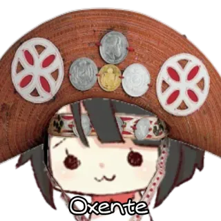 😐 Oxente อนิเมะ, น่ารัก, การ์ตูน, Oxente, ตัวละคร, หมวก telegram sticker