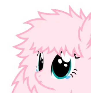 😢 Kucyk, Kreskówka, Różowy, Zwierzę telegram sticker