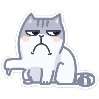 👎 gato, desaprovação, fofo, animal, adesivo, felino whatsapp sticker