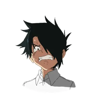 😩 Ray The Promised Neverland Anime, The Promised Neverland, Ray, Sticker telegram sticker