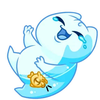 😂 유령, 만화, 웃긴, 행복, 웃음, 쾌활한, 기쁜 telegram sticker