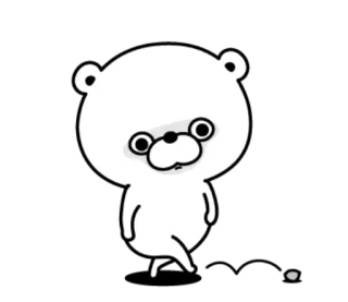 😶 oso, lindo, pegatina, animal, dibujos animados telegram sticker