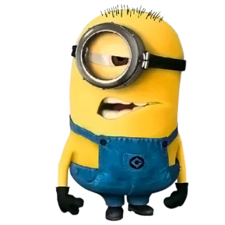 😡 Minion Despicable Me cartoon, animated, yellow, movie, funny telegram sticker