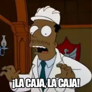 😮 ¡LA CAJA, LA CAJA! simpson, cartone animato, espressione, urlando, scatola telegram sticker