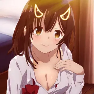 💈 anime, girl, cute, devil, horns, cartoon telegram sticker