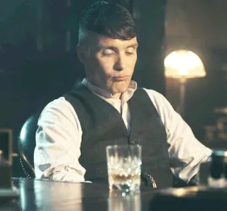 😑 Tommy Shelby Peaky Blinders Peaky Blinders, Cillian Murphy, Tommy Shelby, British drama, crime, Birmingham telegram sticker