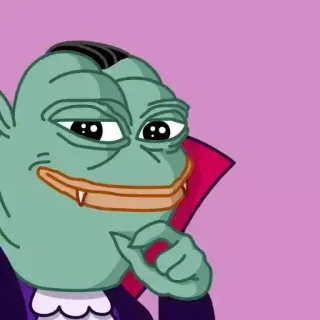 🙂 Pepe the Frog Pepe la Rana, Vampiro, Rana cartone animato, Meme, Dracula, Sticker telegram sticker