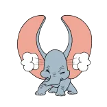 🙃 Dumbo Dumbo, elefante, Disney, desenho animado, personagem, orelhas grandes whatsapp sticker
