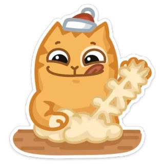 🎅 kucing, stiker, lucu, imut, liburan, musim dingin, santa telegram sticker