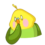 🤦‍♀ bird, cute, yellow, parrot, pet, animal, kawaii telegram sticker