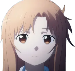 😕 anime, menina, desenho animado, retrato telegram sticker