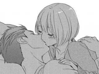 🥰 bacio, anime, coppia, amore, lgbt telegram sticker
