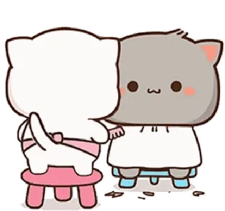 💇 gato, lindo, pegatina, dibujos animados, animal telegram sticker