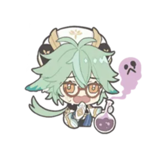 😵‍💫 Sucrose Genshin Impact Sucrose, Genshin Impact, Anime, Videospiel, Alchemist, Kawaii, Süß telegram sticker