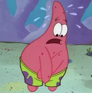 🤒 Patrick Star Spongebob Squarepants Cartoon, Spongebob, Patrick Star, weinend, traurig, Nickelodeon whatsapp sticker