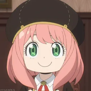 🍥 Anya Forger Spy × Family Anime, Spy Family, Anya Forger, mignon, dessin animé, personnage telegram sticker