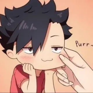 🥰 Purr~ Katze, Anime, Süß, Cartoon telegram sticker