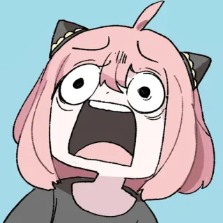 😨 Anya Forger Spy x Family Anya, Spy x Family, Anime, Manga, Mignon, Drôle, Réaction telegram sticker