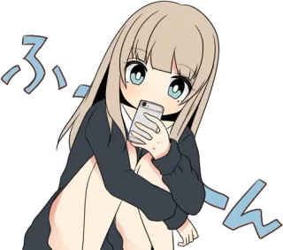 Sasakichi's Moody girl 2 :: @line_stickers telegram stickers