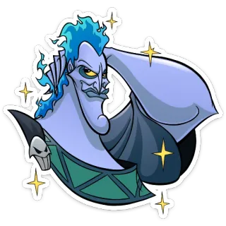 😙 Hades Hercules disney, villain, god, underworld, fire whatsapp sticker