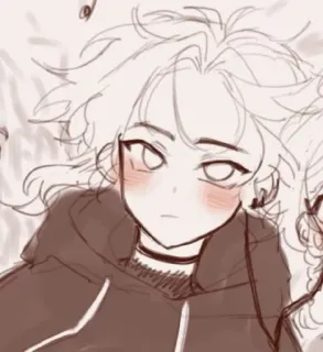🌟 Anime, Kreskówka, Postać, Rysunek, Sztuka, Szkic, Portret telegram sticker