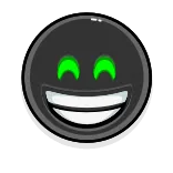 😁 emoji, smiley face, happy, robot, green, face telegram sticker