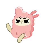 🤦‍♀️ Lama, Cartoon, Rosa, Tier, Süß, Lustig, Figur telegram sticker