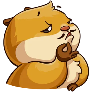 ☝ Hamster, denkend, Tier, Emoji, Sticker telegram sticker