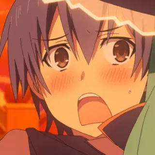 😳 anime, shocked, scared, youth, boy telegram sticker