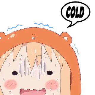 🥶 COLD Animé, Dessin animé, Froid, Sueur, Expression, Sticker whatsapp sticker