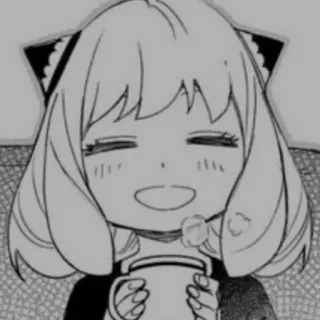 🎀 Anya Forger Spy x Family anya forger, spy x family, anime, manga, niedlich, kawaii, trinken telegram sticker
