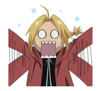 😱 Edward Elric Fullmetal Alchemist Anime, Fullmetal Alchemist, Edward Elric, Manga, Lustiges Gesicht telegram sticker