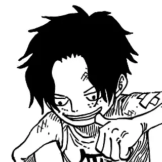 😼 Ace One Piece Anime, One Piece, Ace, Personnage telegram sticker