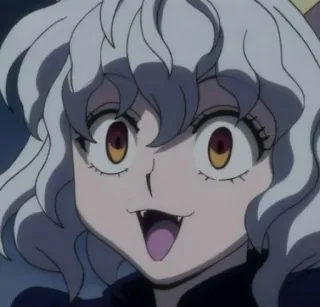 🐱 Neferpitou Hunter x Hunter อนิเมะ, แมว, ตัวละคร, เนเฟอร์ปีโต้, Hunter x Hunter, ภาพเหมือน telegram sticker