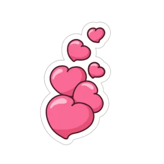 ❤ cuore, amore, rosa, san valentino, romantico whatsapp sticker