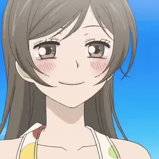🫐 Anime, Fille, Dessin animé, Plage, Été telegram sticker