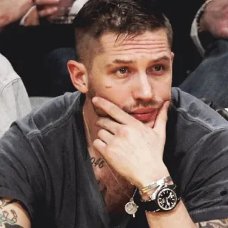🤔 Tom Hardy acteur, homme, portrait, célébrité telegram sticker