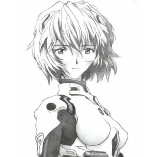 📓 Rei Ayanami Neon Genesis Evangelion Anime, Manga, Charakter, Rei Ayanami, Evangelion whatsapp sticker