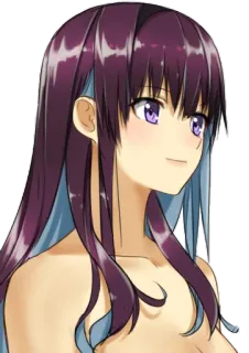 😃 anime, mujer, chica, retrato telegram sticker
