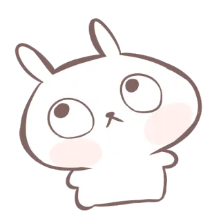 🙄 coelho, desenho animado, animal, fofo, bonitinho telegram sticker