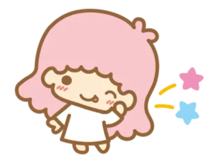 😉 Little Twin Stars Anime, Personagem, Fofo, Kawaii, Pastel, Estrelas telegram sticker