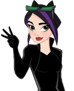 ✌️ Catwoman DC Super Hero Girls catwoman, superhero, villain, dc comics, cartoon, superheroine telegram sticker