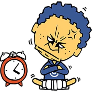 ⏰ angry, cartoon, upset, time, clock, annoyed telegram sticker