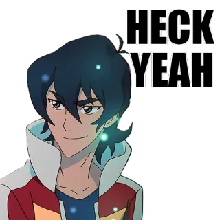 😏 Keith Kogane Voltron: Legendary Defender HECK YEAH Аниме, Вольтрон, Кит Когане, Вот это да!, Мультфильм telegram sticker