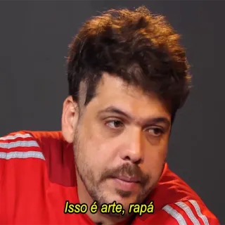 👊 Isso é arte, rapá hombre, retrato, arte, brasileño, expresión, cara telegram sticker