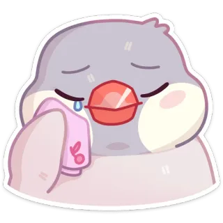 🥲 vogel, huilen, verdrietig, emotioneel, schattig, sticker telegram sticker