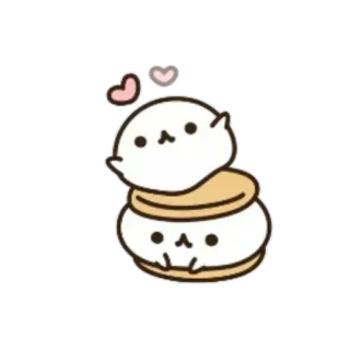 🍥 kot, koty, słodki, kawaii, deser, jedzenie telegram sticker