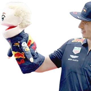 👋 Max Verstappen Fórmula 1, Red Bull Racing, F1, piloto, carreras, marioneta whatsapp sticker